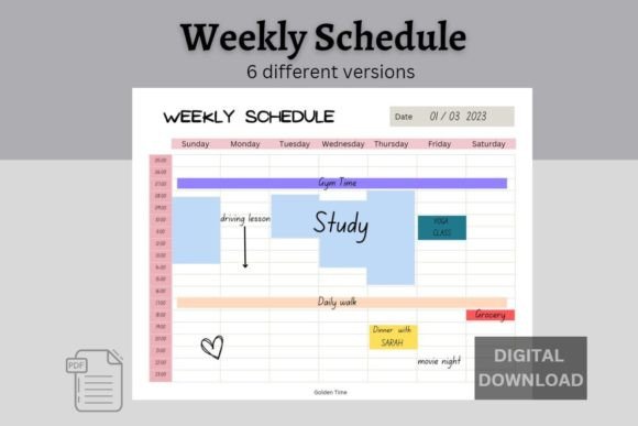 Download Weekly Time Table  |  Weekly Schedule - Weekly schedule Collection
