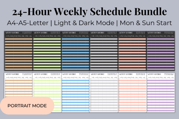 Download 24-Hour Weekly Schedule Bundle (P Mode) - Premium Resources