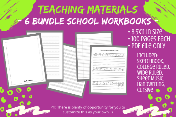 Download 6 Bundle School, Homeschool Workbooks - Home Collection