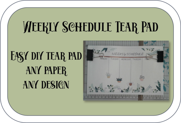 Download DIY Tear Pad - Weekly Schedule - Weekly schedule Collection