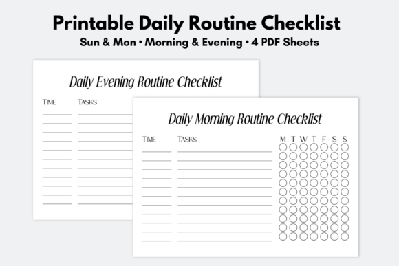 Download Daily Routine Printable Checklist - Daily routine Collection