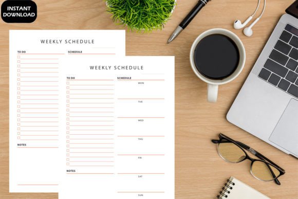 Download Orange Color Weekly Schedule Printable - Weekly schedule Collection