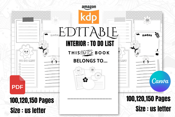 Download Cute to Do List Interior for Amazon KDP - Amazon Collection