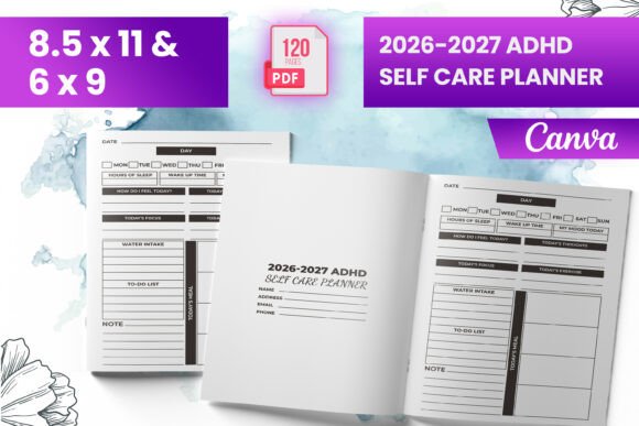 Download 2026-2027 ADHD Self Care Planner (KDP) - Adhd self care planner Collection