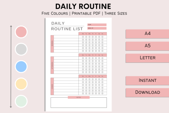 Download Daily Routine Printable Tracker Insert - Premium Resources